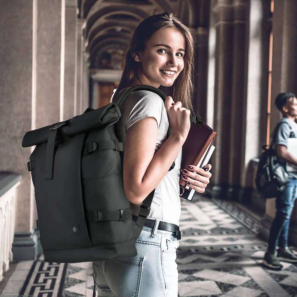 Hcankcan Large Capacity Men Waterproof 17'' Laptop Bag Casual Travel Outdoor Camping Expandable Work Backpack