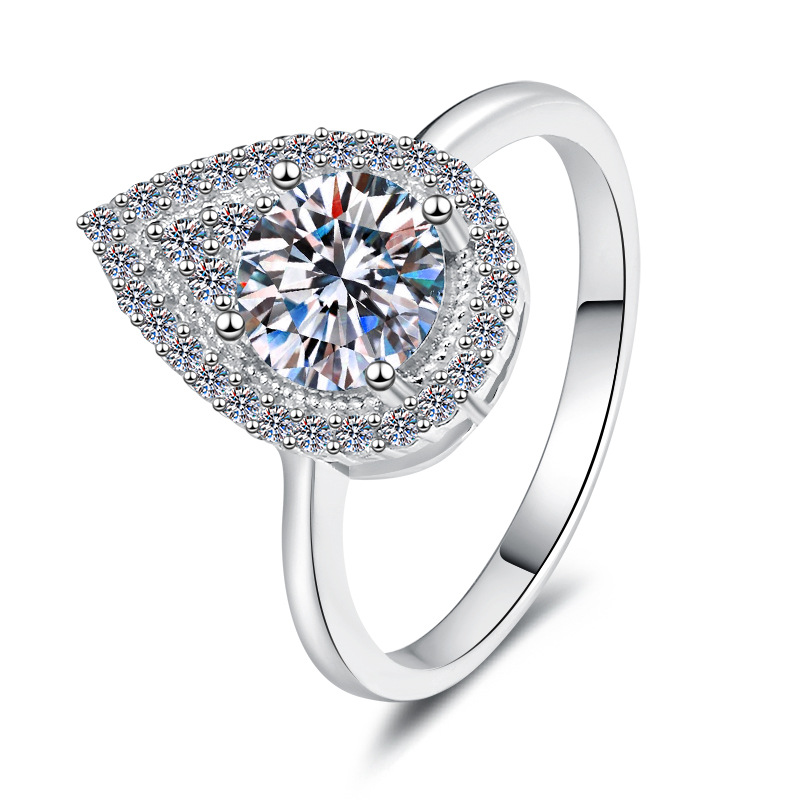Sophisticated S925 Sterling Silver Piece Adorned by Genuine Moissanites A Timeless Statement Necklace or Earring Pairing
