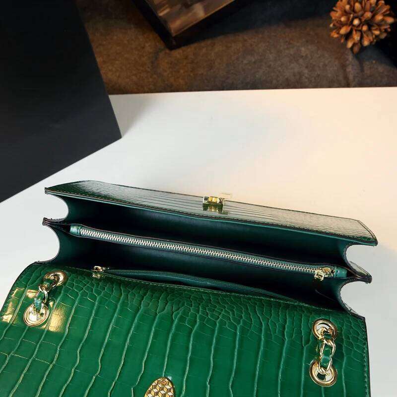 Genuine Leather Women's Fashion Brand Women Handbag Ladies Shoulder Underarm Bag High-Grade Chain Portable Tote Bags