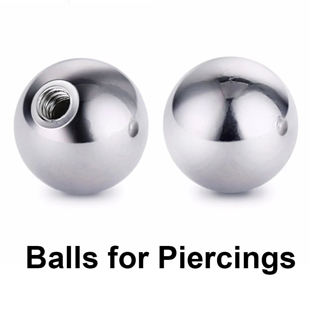 20 Pieces Stainless Steel Replacement Round Balls Barbell Parts 16G 14G Lip Eyebrow Tongue Belly Ring Body Jewelry Piercing 250606