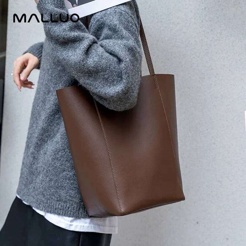 Women's Soft Genuine Leather Shoulder Bags Female Large Capacity Totes Bag Ladies Designer Casual Handbags Fashion Purses