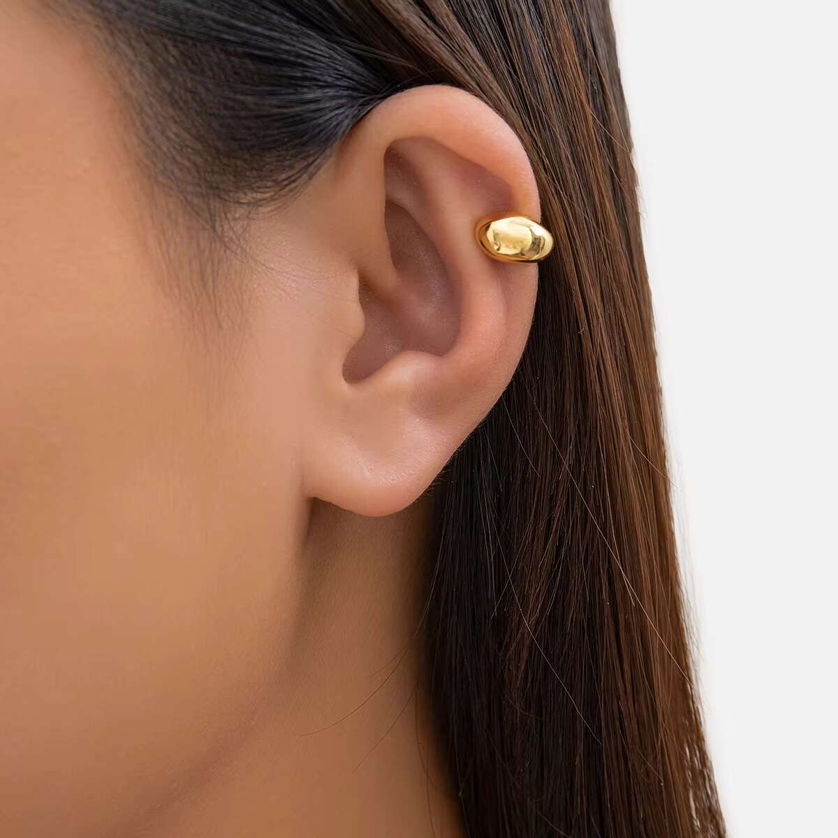 YW Trendy Retro Alloy Comma Teardrop Punk Style Earrings Jewelry Earrings for Women