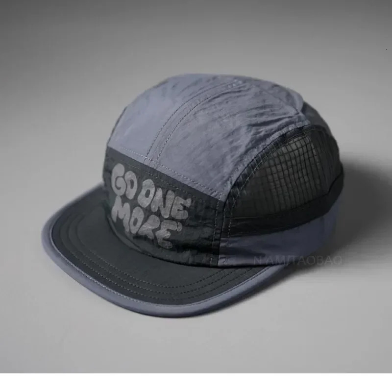 Summer Contrasting Color Quick-drying Mesh Baseball Caps Men Women Fashion Breathable 5-Panel Sunshade Casual Short Eave Sun Cap 250605