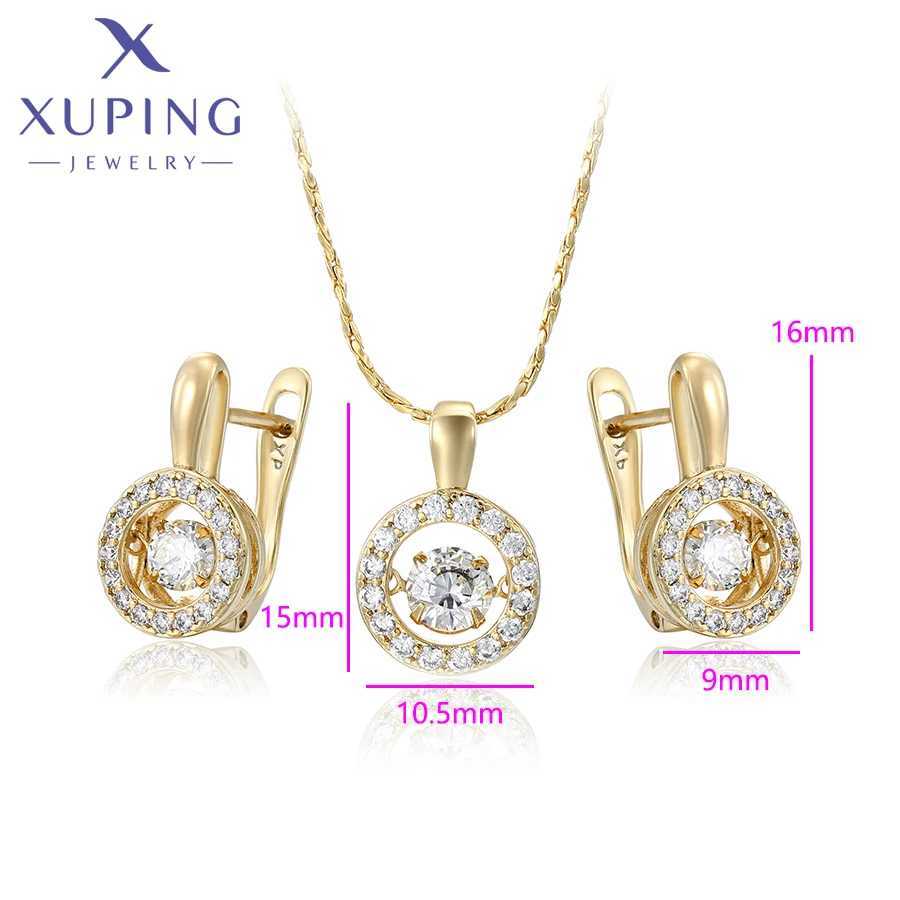 Xuping Jewelry New Arrival Trendy Fashion Stone Necklace Earring Set for Women Christmas Party Gift X 000850555 Z250607