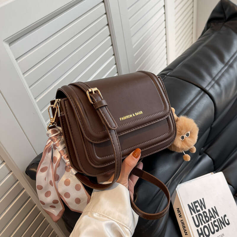 Spring Summer New Simple Solid Color Textured Trendy Crossbody Multi-layer Niche Women's Versatile Shoulder Bag