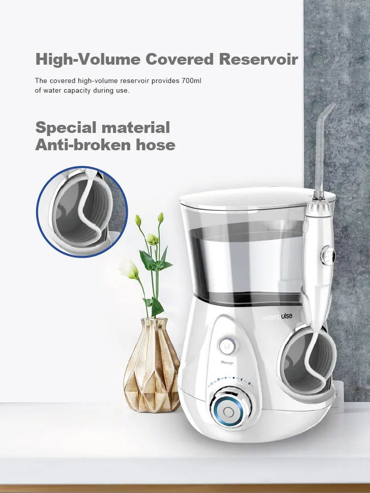 Oral Irrigator V660G Dental Water Flosser 12 Levels Electric Cleaner 800ml Oral Hygiene Dental Flosser Teeth Cleaner 250605