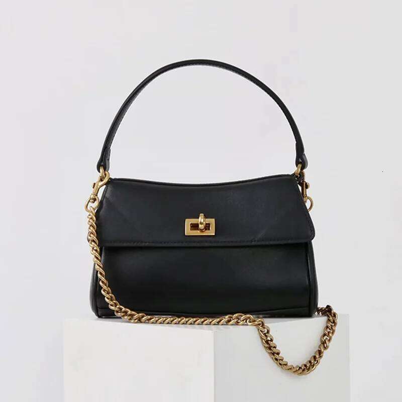 2025 Brand Redeo Genuine Leather Handbags Fashion Gold Chain Shoulder Bags Women Spring New Totes Lday