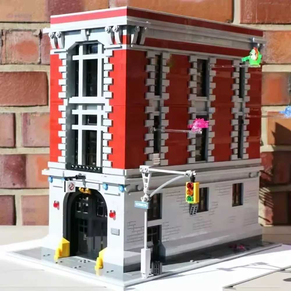 In stock Ghostbusters Firehouse Headquarters MOC Building Blocks Bricks street view Adult Bricks Gift Compatible 75827 4634pcs Z250607