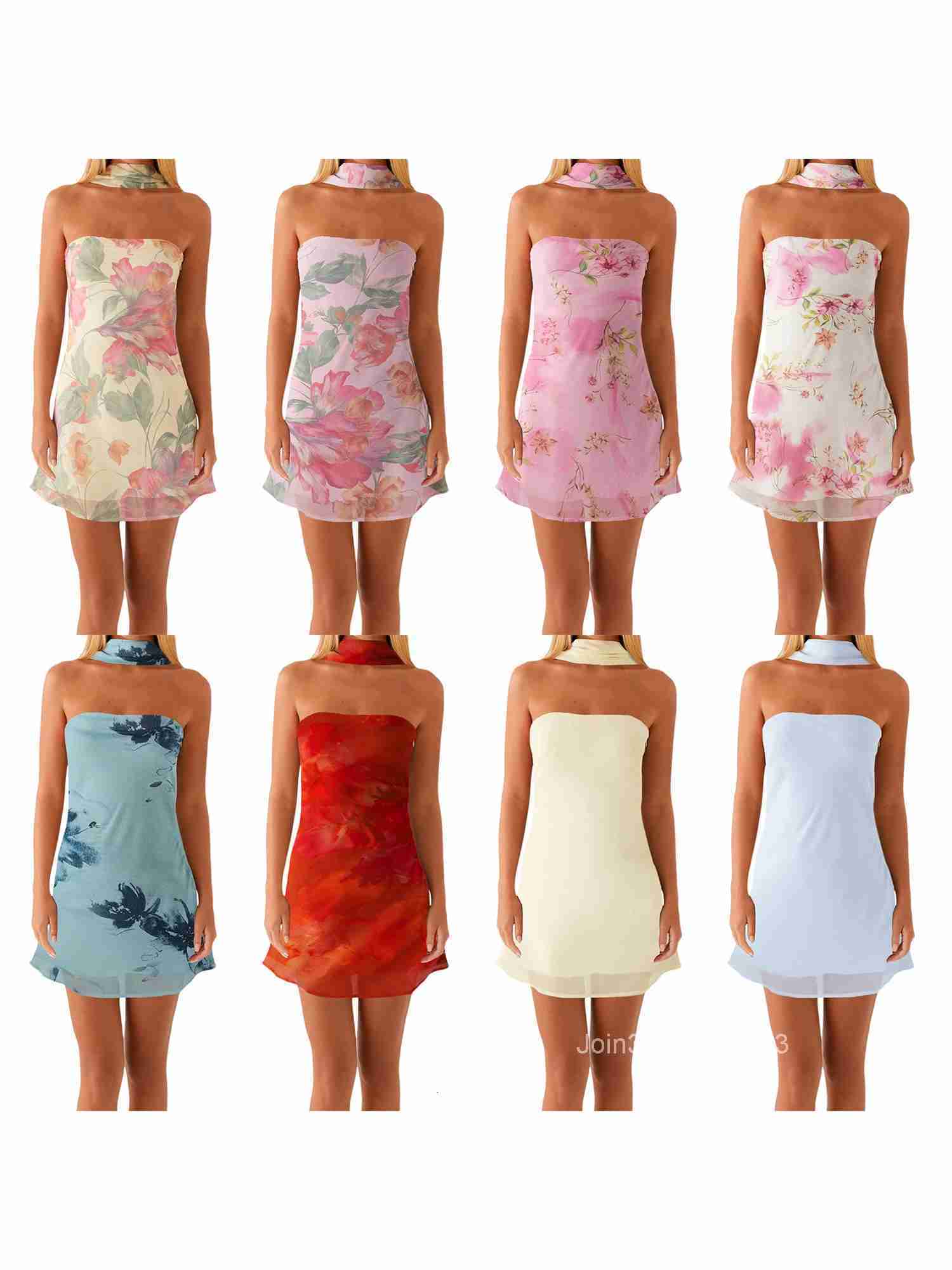 Womensexy V-neck Lace Bodycon Dress Sleeveless Backless Floral Print Fit Party Mini Dress with Belt