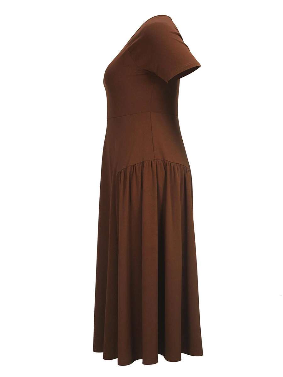 Womens Plus Size Maxi Dress with Floral Print and Off-shoulder Design Ruffle Detail and Elastic Waist for Comfort