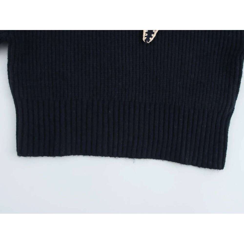 Coats Designer Women DEEABAE Winter Clothes Women 2025 Christmas Pullovers Sweet Bow Decoration Color Matching Long Sleeve Sweater Designer