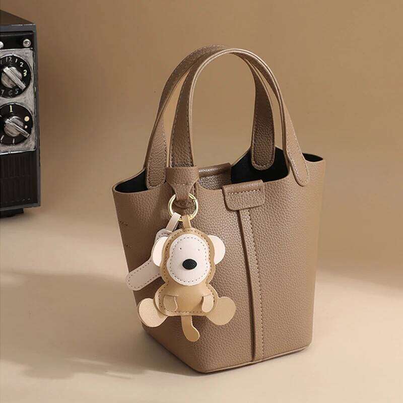 New Women's Bag Cowhide Pouch Retro Designer Bucket Shoulder Bags Women's Wallets Crossbody Tote Handbag