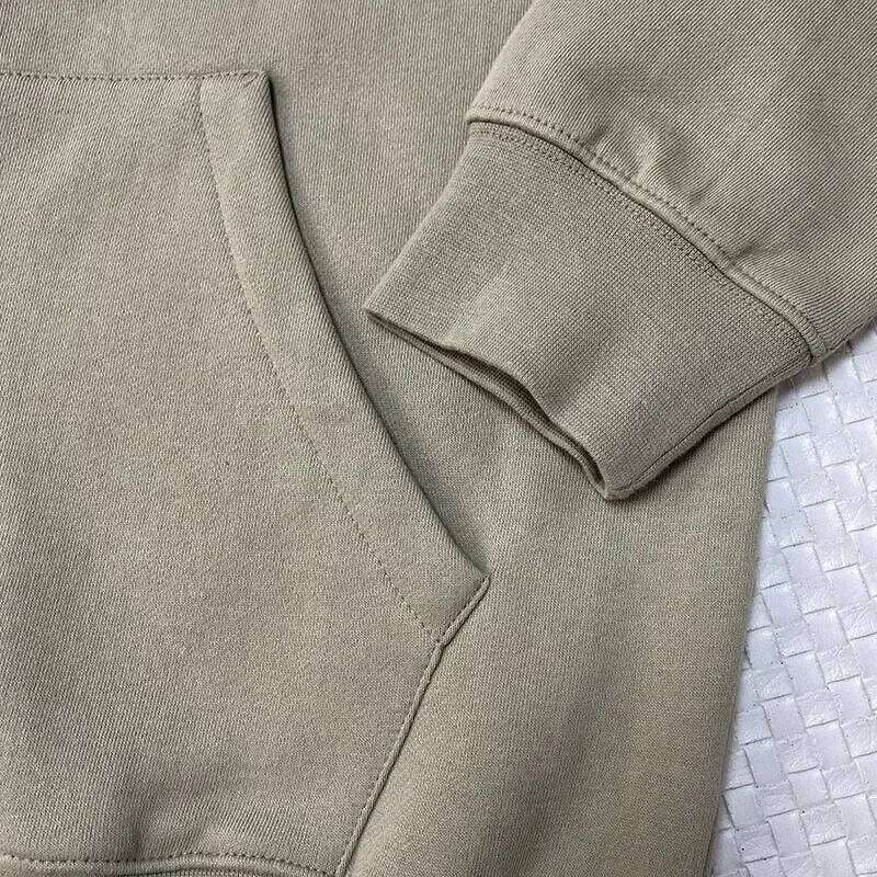 Trendy Men's Zipper Hoodies Classic Double Line Chest Two Rows Letter Hoodie Brand Couple High Street Loose Coat Top