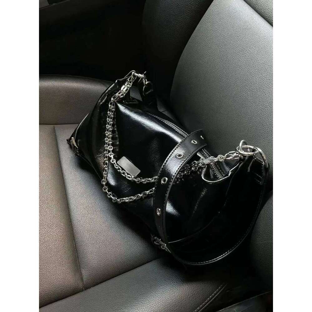 JIAERDI Y2k Vintage Handbags Women 2023 Hot Girls Chains Soft Chic Casual Shoulder Female Retro Haruku White Messenger Bag