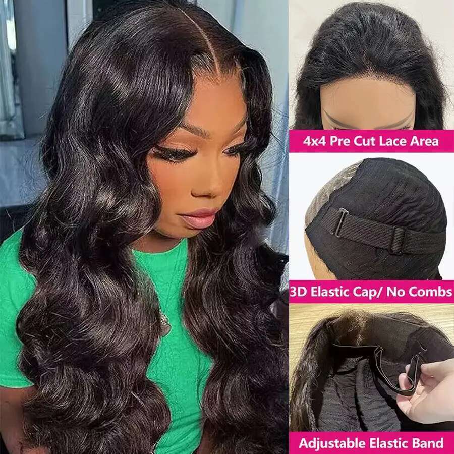 NAMM Glueless 6x4 Ready to Go Wigs For Women Body Wave Human Hair Lace Closure Wig