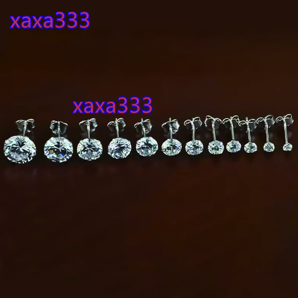 925 pure silver ladies 3mm to 10mm moissanite earrings