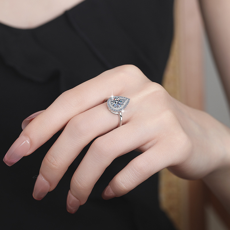 Sophisticated S925 Sterling Silver Piece Adorned by Genuine Moissanites A Timeless Statement Necklace or Earring Pairing