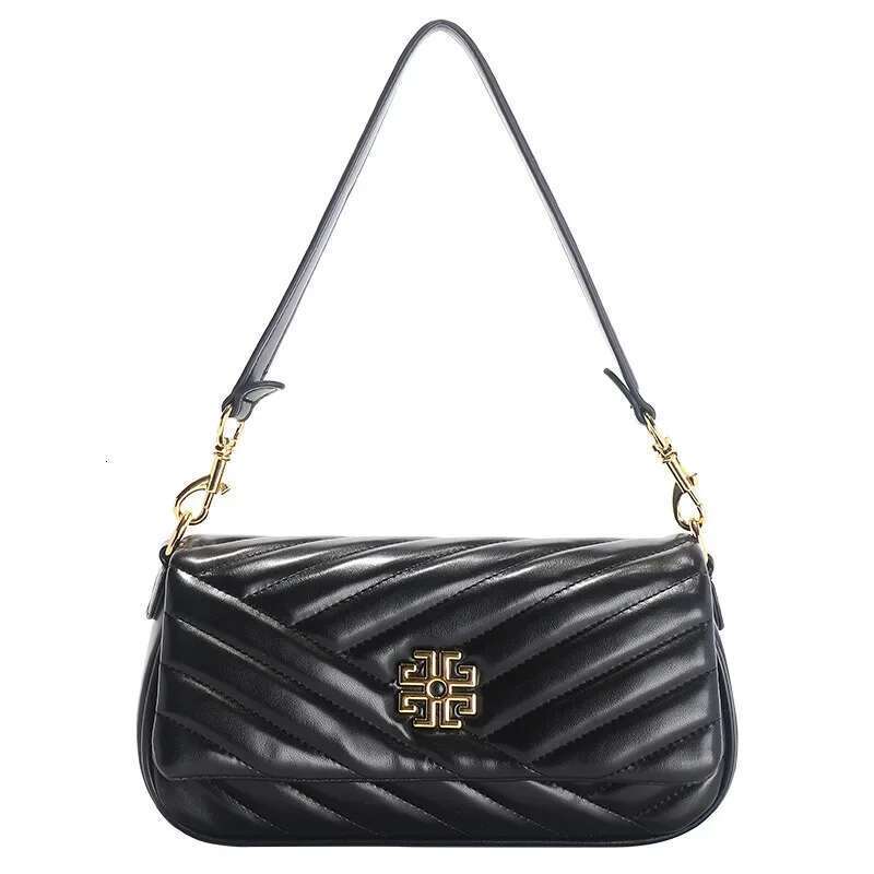 Fashionable Soft Leather Underarm Women's Crossbody Bag New Spring Summer 2023 Argyle Patterned Shoulder Handbag