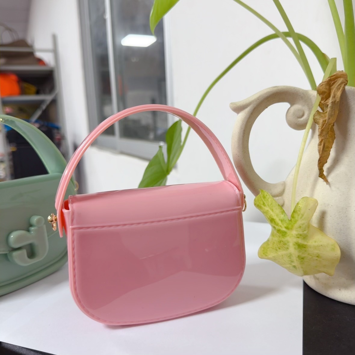 Free Shipping 2025 New Designer Bag Cross-border Hot Selling J Letter Jelly Shoulder Width Handbag PVC Luxury Coin Wallet