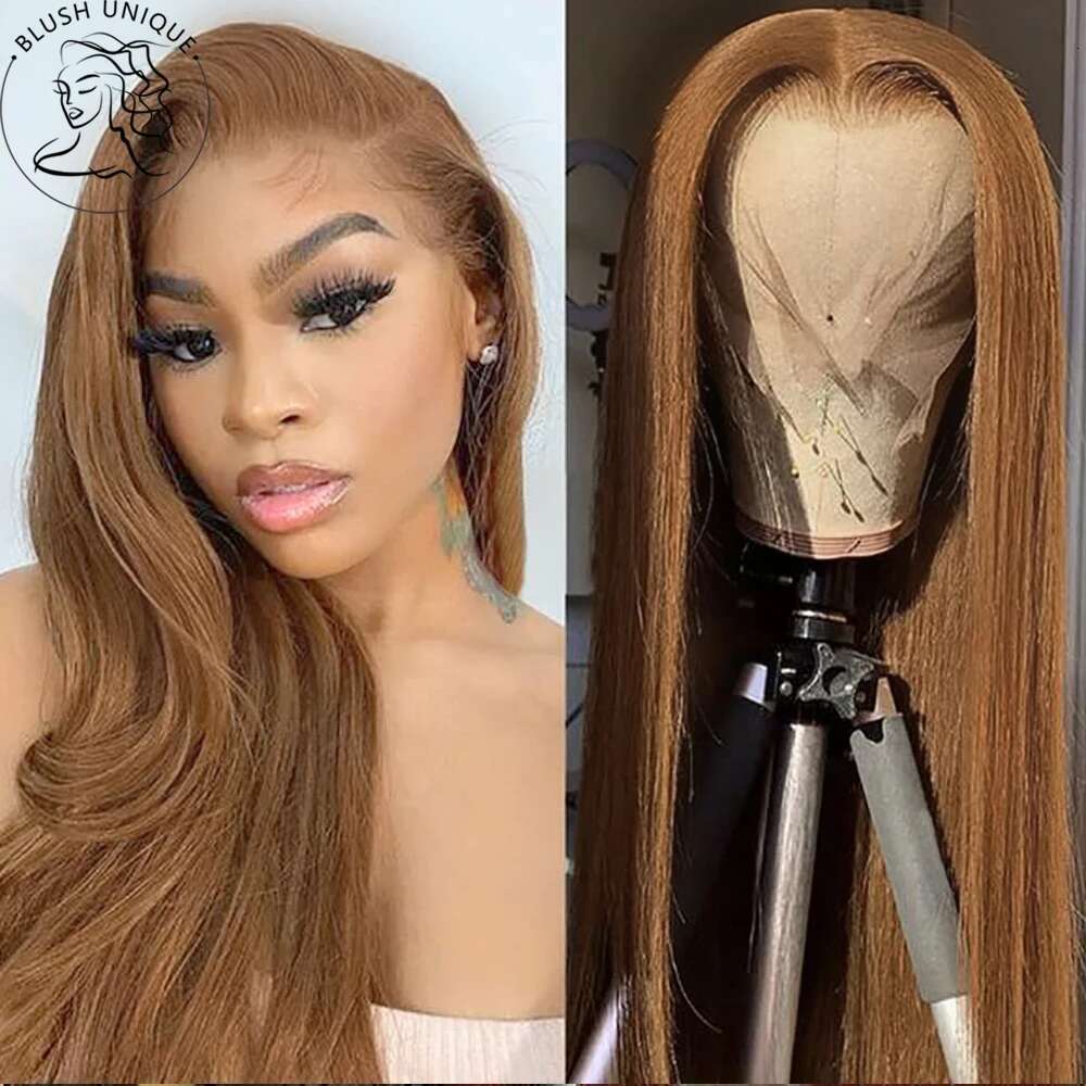 NAMM 30inch Honey Blonde for Women Straight Synthetic Ginger Lace Front Wig Pre Plucked with Baby Hair Glueless Wigs