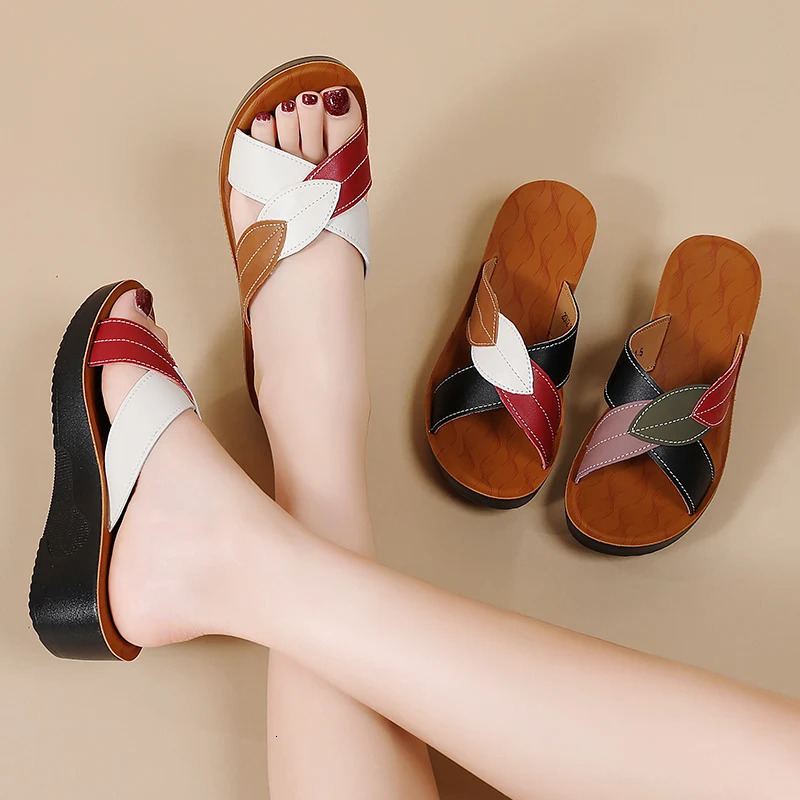 Summer Women Wedge Sandals Premium Orthopedic Open Toe Sandals Vintage Anti-slip Leather Casual Female National style Shoes 250604