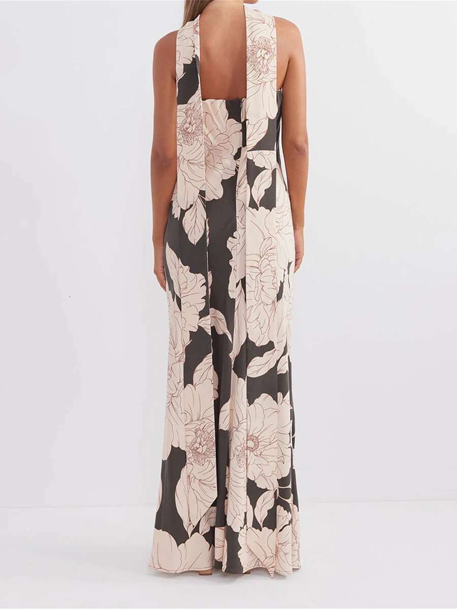Elegant Off-shoulder Maxi Dress with Ruffle Detail and Matching Belt for Women Perfect for Summer Parties and Events
