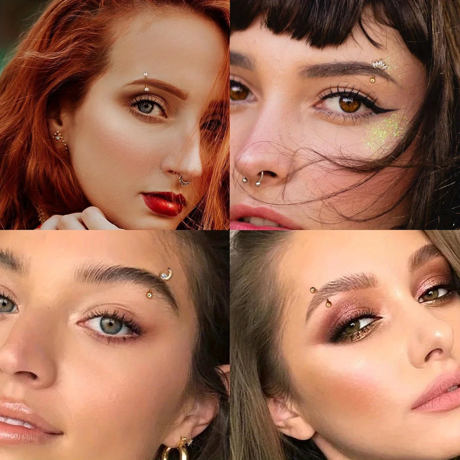 Drperfect 1pc Stainless Steel Rook Piercing Jewelry Lip Ring Cartilage Daith Surface Tragus Eyebrow Rings 250606