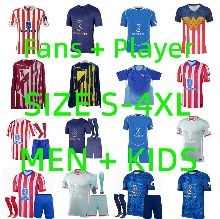 2025 2026 GRIEZMANN J.ALVAREZ SORLOTH Soccer Jerseys KOKE SAUL Atletico Madrids Player version 24 25 26 M.LLORENTE CORREA DE PAUL Football shirt men kids kit uniform