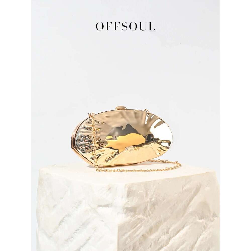 Mermaid Series White Pearl Effect Hard Shell New Wedding Dress For Bride With Evening Bag