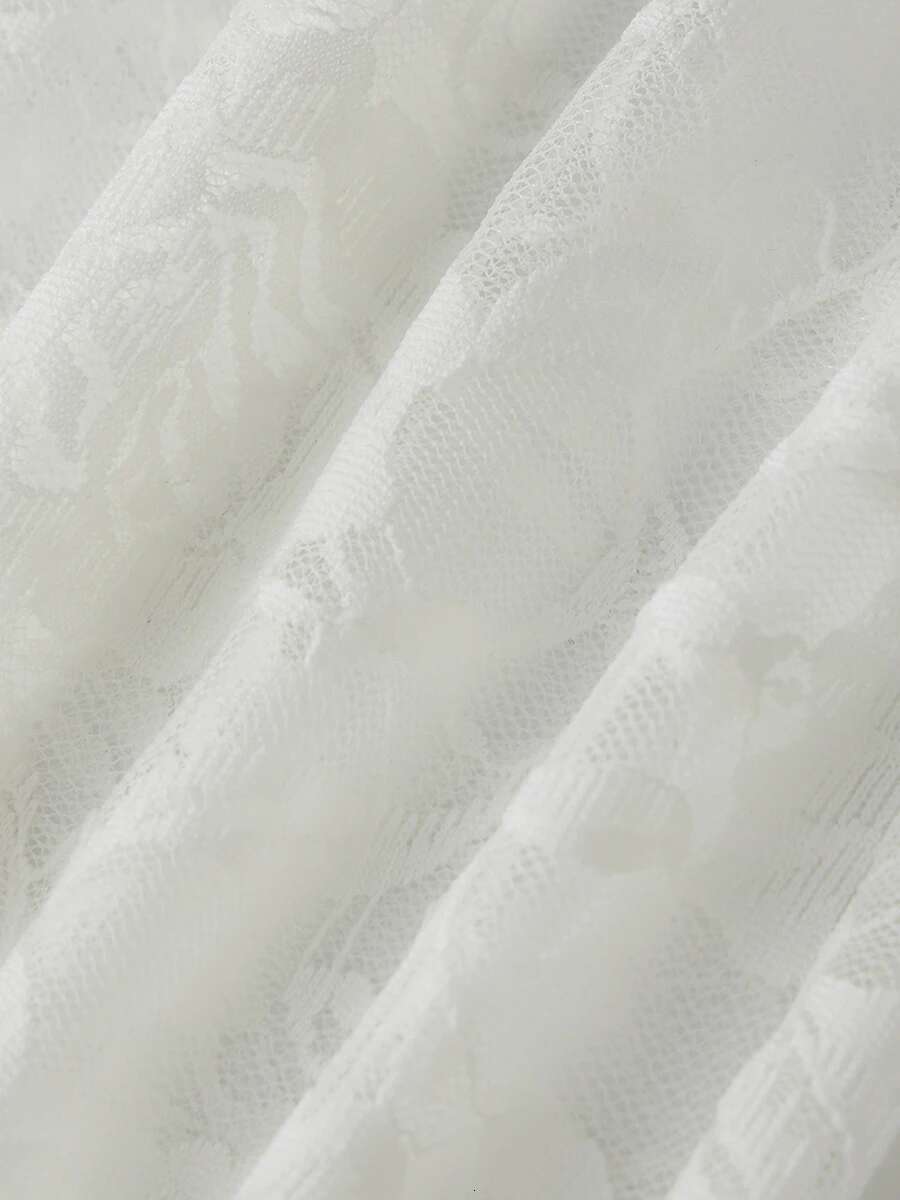 Womens Sheer Lace Cropped Leggings with Elastic Waistband and Skinny Fit for Summer Wear