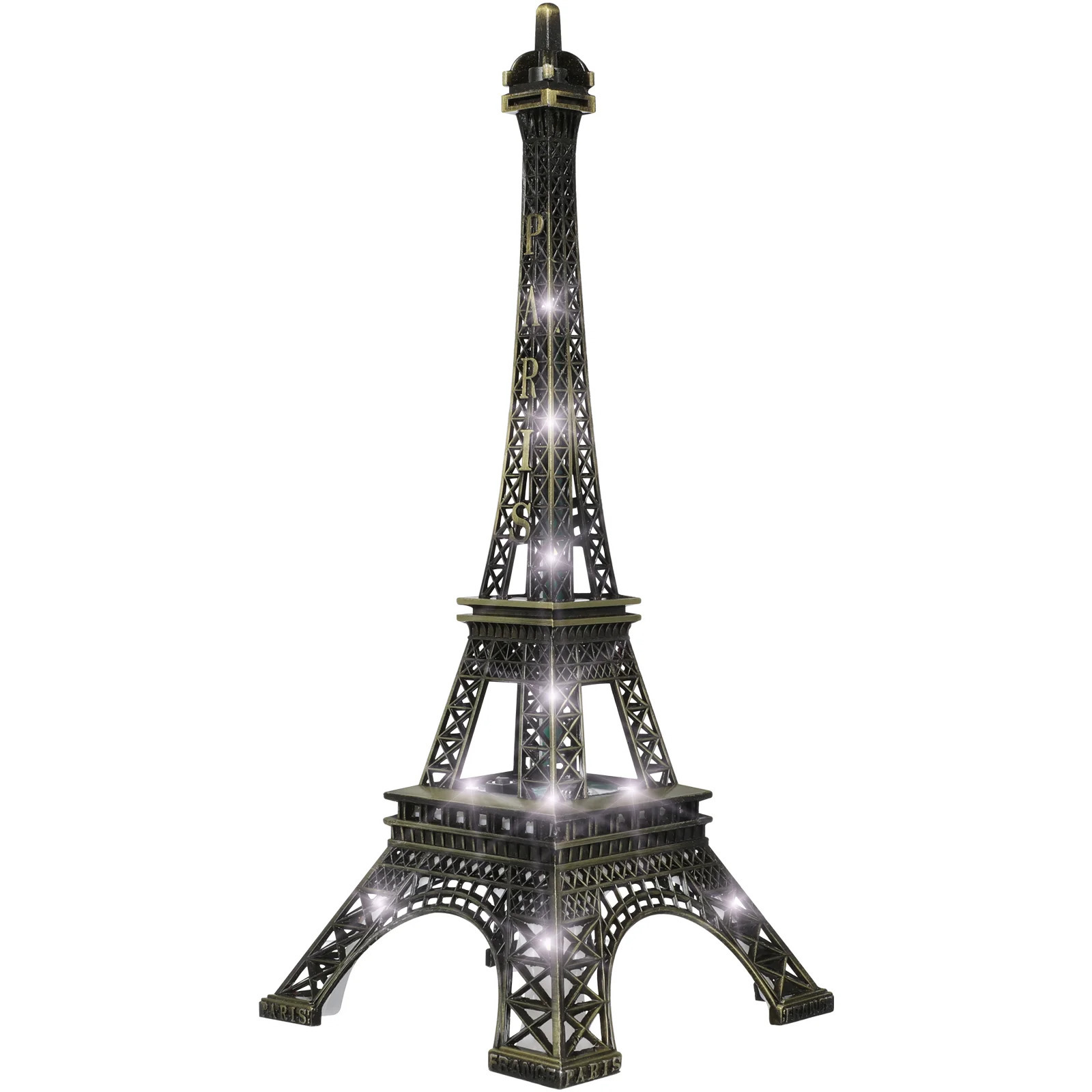 Led Light Paris Eiffel Tower Wedding Decoration Architecture Metal Crafts Vintage Model Desktop Decoration Travel Souvenirs 250530