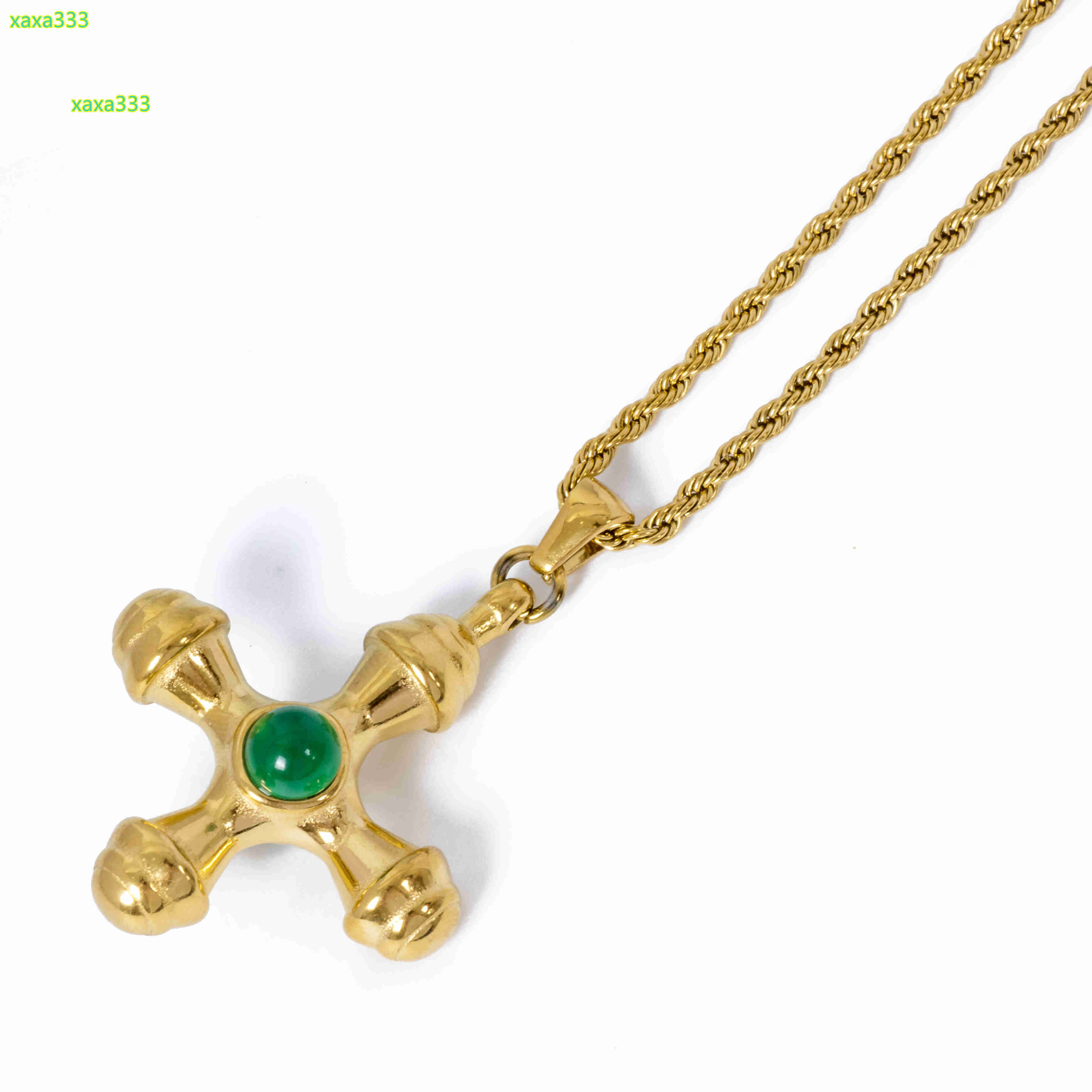 Fashion Jewelry Wholesale Customized 18K Gold Stainless Steel Cross Necklace Stainless Steel Pendant Necklace for Men Women