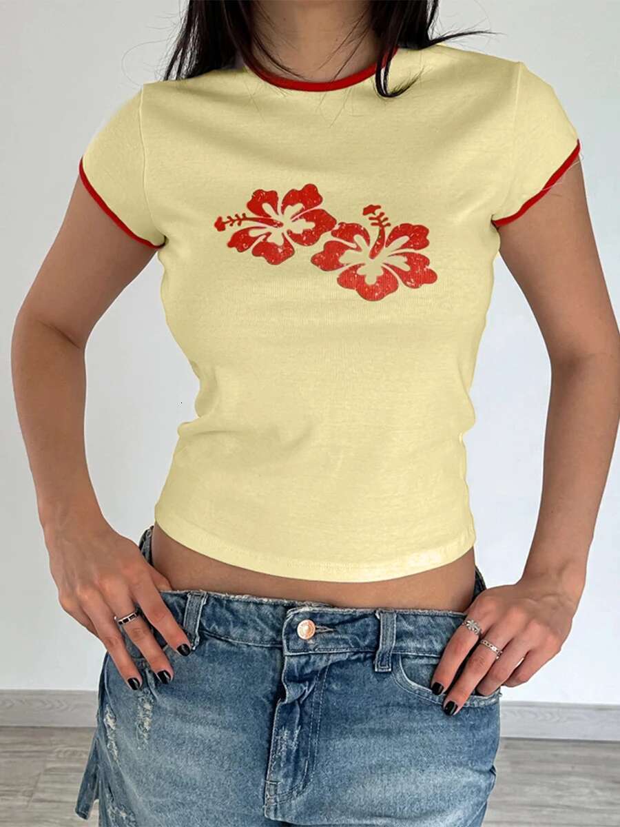 Womens Fit Tops Short Sleeve V-neck Geometric Print Casual Blouses Spring Fashion Shirts Trendy Tees for Ladies