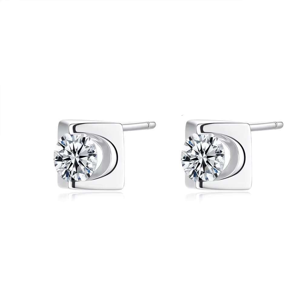 925 Sterling Silver GRA Moissanite Diamond New Fashion Fancy Love Earrings Moissanite Stud Earrings for Women