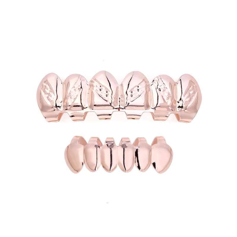 The New Fashion Gold Plated Metal Fake Braces Men HipHop Denture Teeth Grillz Jewelry Accessories