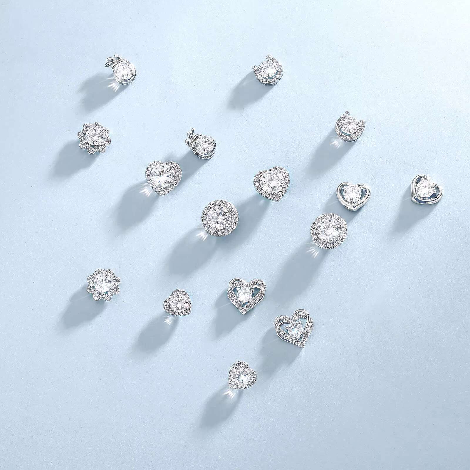 Luxury Wedding Stud Earring 925 Sterling Silver Gold Iced Out Moissanite Women Jewelry Diamond Earrings Moissanite for Brides