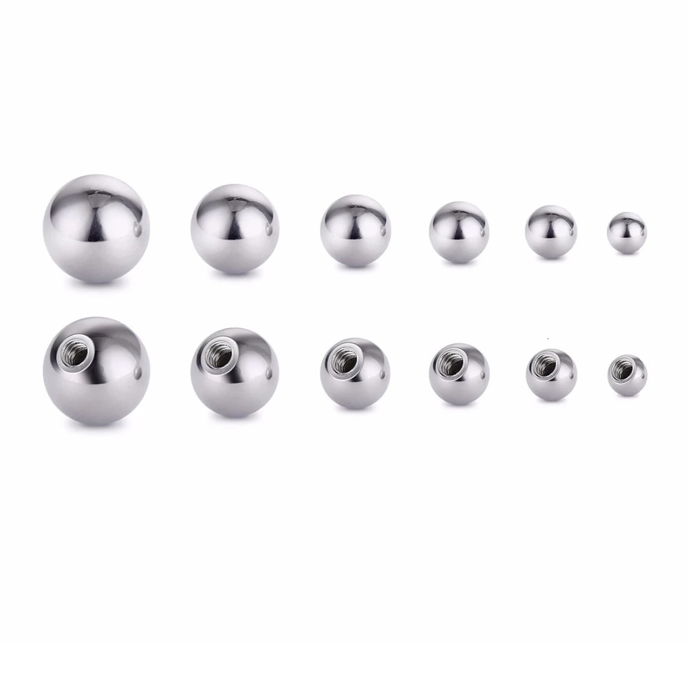 20 Pieces Stainless Steel Replacement Round Balls Barbell Parts 16G 14G Lip Eyebrow Tongue Belly Ring Body Jewelry Piercing 250606