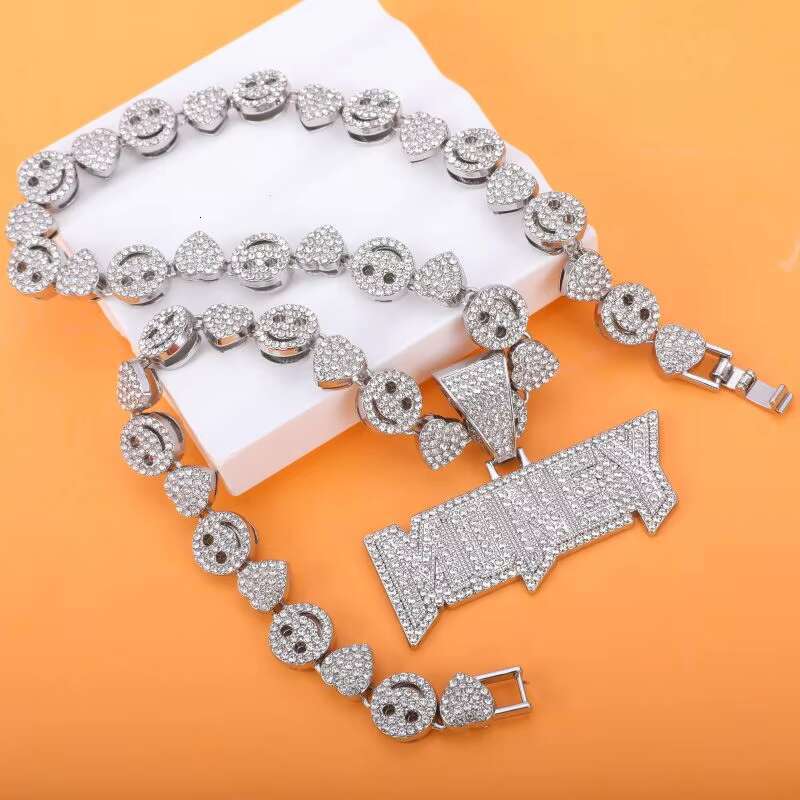 Popular Hip Hop Jewelry Fine Cuban Link Chains Fashion Chokers Necklace Men Bracelet Pendant Necklace Jewelry Set