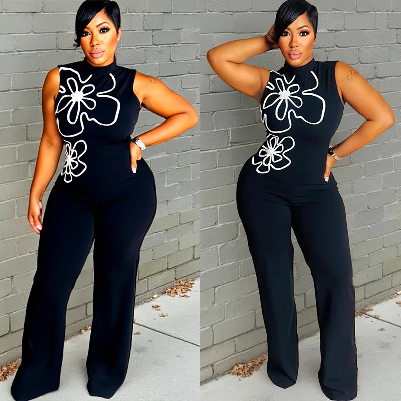 Dashiki African Clothes for Women Summer Elegant African Sleeveless Polyester O-neck Party Evening Long Jumpsuit Africa Clothing 250603