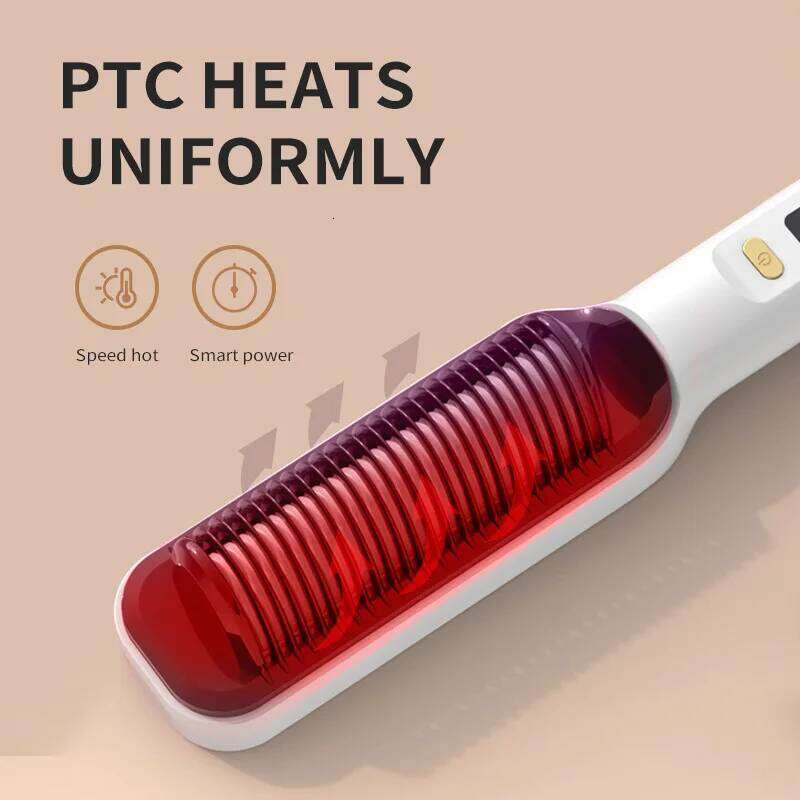 LCD Comb Negative Ion Does Not Damage Straight Curly Dual-Purpose Lazy Hair Straightener