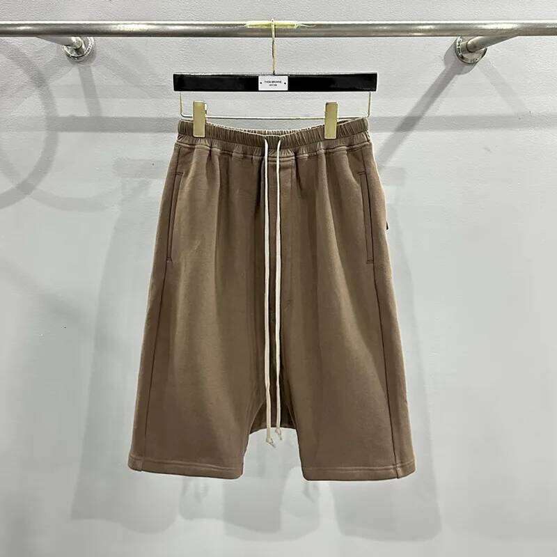 HKSH Summer Men's Tide Fashion High Street Half Length Pants Straight Hanging Crotch Shorts Dark Chic Cotton Capris Punk Hk1397