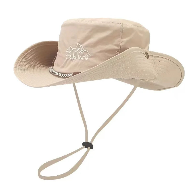 Mens Sun Protection Hiking Hat Outdoor UV-Resistant Bucket Hat Summer Fishing Hat Sunshade Hat for Fishing. 250606