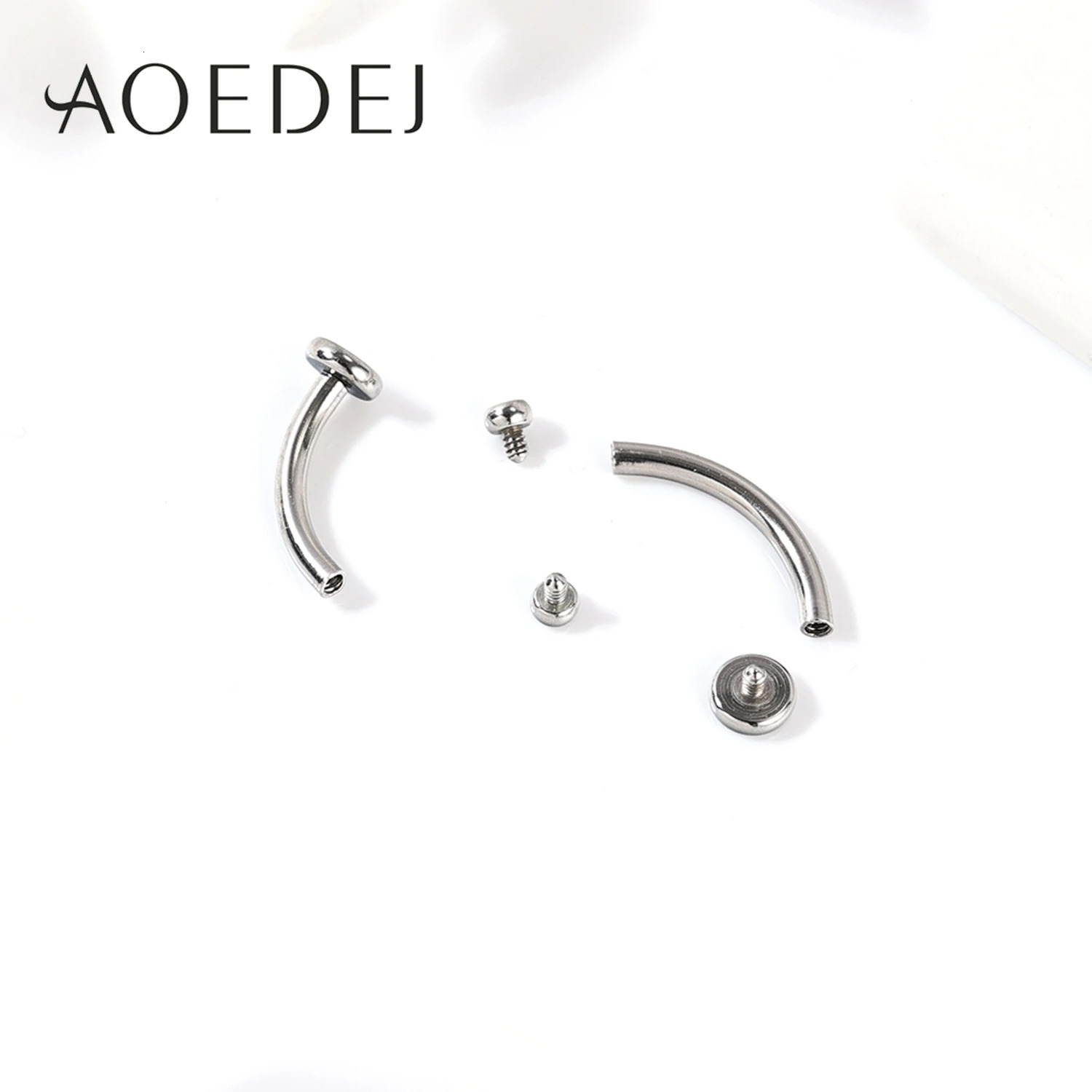 AOEDEJ 1 Piece Stainless Steel 16G Eyebrow Stud 810MM Piercing Star Moon Butterfly Shape Labret Lip Piercings Jewelry 250606