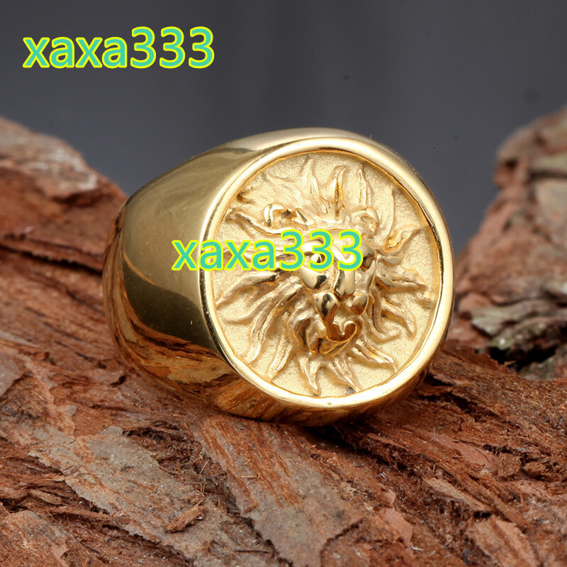 Personalized Vintage Jewelry Custom Lion Ring 18K Gold PVD Plated Stainless Steel Rings for Men