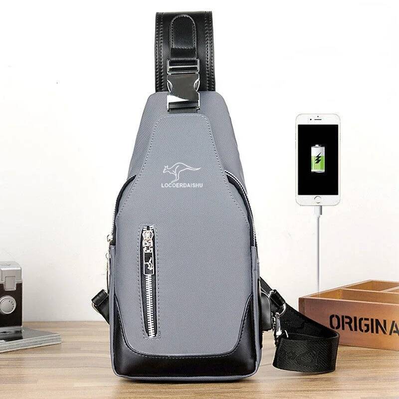 Men's New Fashion Korean Style Casual Sports Water Proof Oxford Chest Crossbody Bags for Men Shoulder Messenger Bag