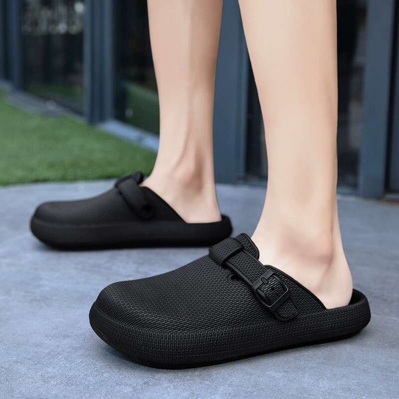 2025 New EVA Cushioning Slippers Women Trendy Closed-Toe Outdoor Non-Slip Beach Sandals for Men