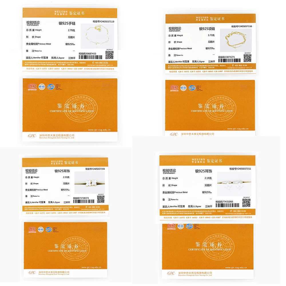 Lnngy Moissanite Necklace Earring 925 Sterling Silver Flower Pendant Moissanite Jewelry Set For Wedding Gift Z250607