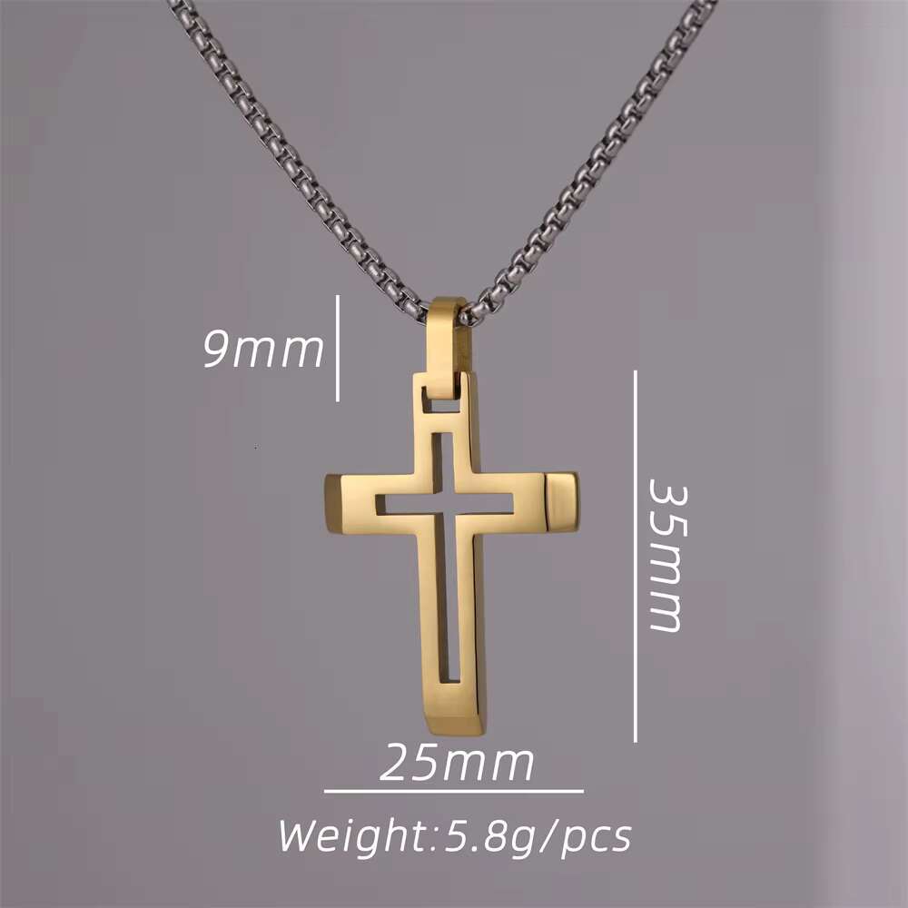 Cheap Price Personalized Stainless Steel Cross Pendant Men Women Gold Plated Pendant Jewelry