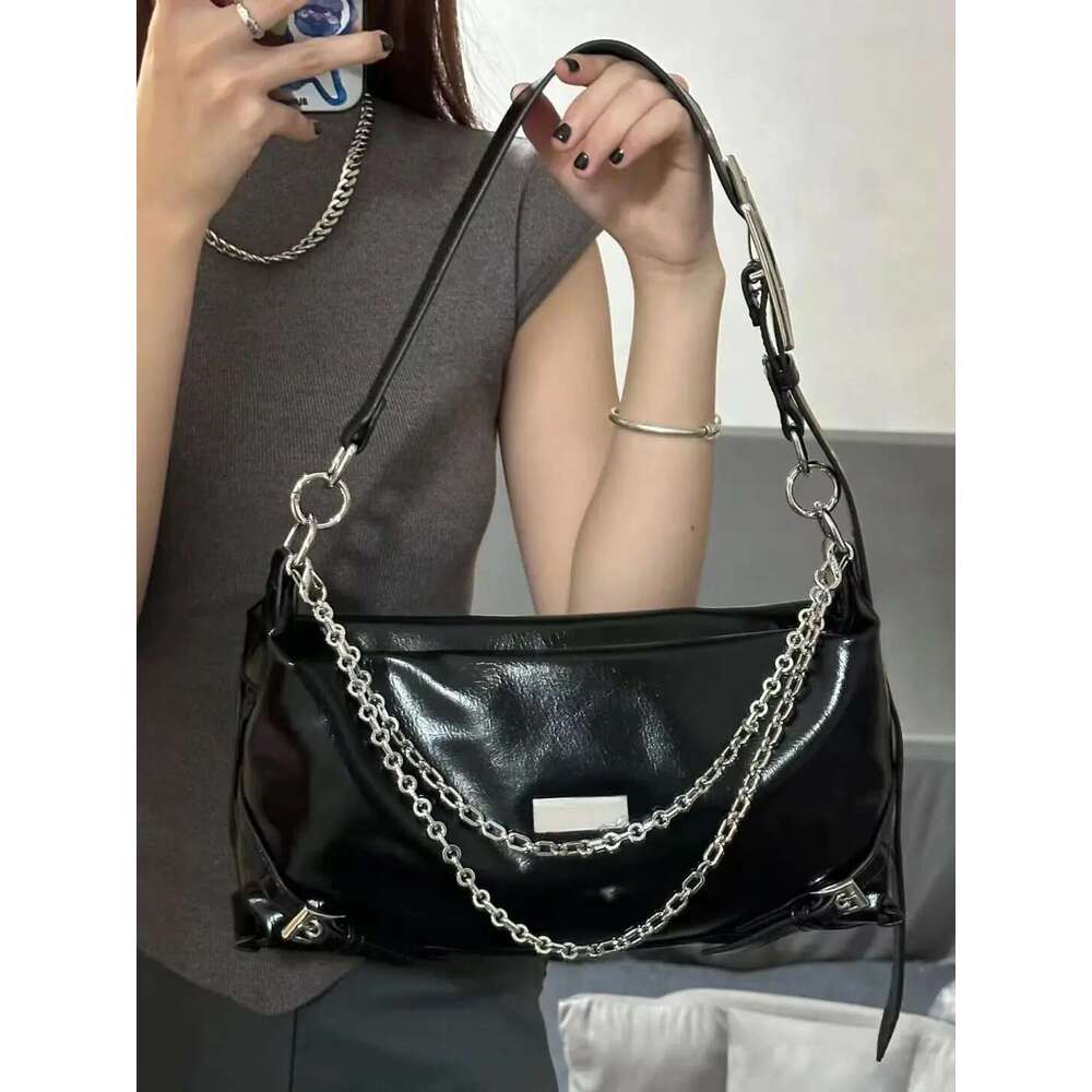 JIAERDI Y2k Vintage Handbags Women 2023 Hot Girls Chains Soft Chic Casual Shoulder Female Retro Haruku White Messenger Bag