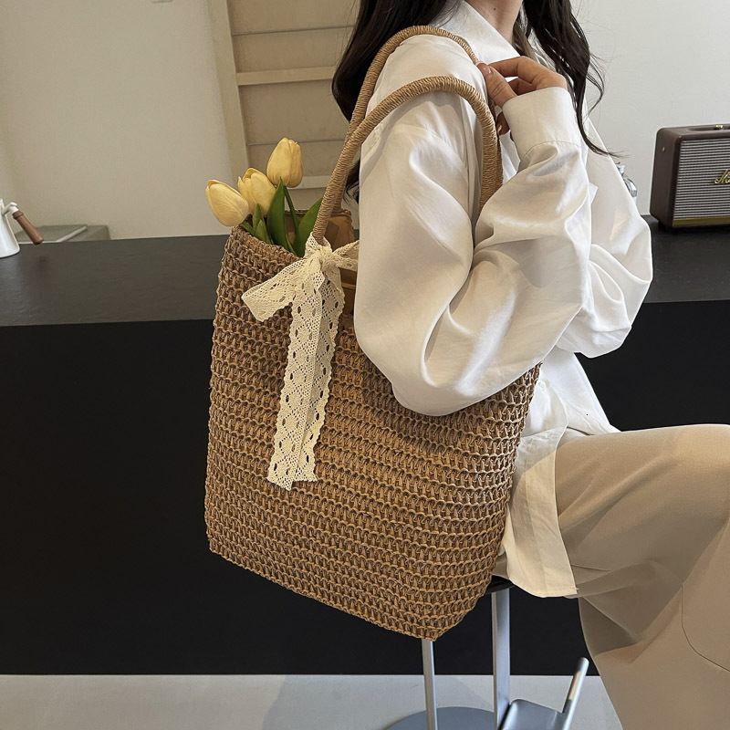 designer Summer Versatile Straw Bag for Women 2025 New Large Capacity Shoulder Tote Bag Beach Vacation Woven Beac